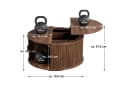 FABATO Couchtisch mit Liftfunktion braun rund modern Bild 5