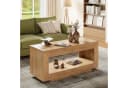 FABATO Hebbarer Couchtisch Naturholz mit Stauraum Bild 3