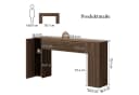 FABATO Beistelltisch 155 cm Braune Konsole mit Stauraum Bild 4
