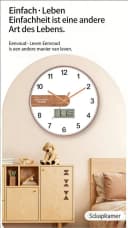 Luckice Wanduhr Leise Analog Digital Roségold 12 Zoll Bild 3