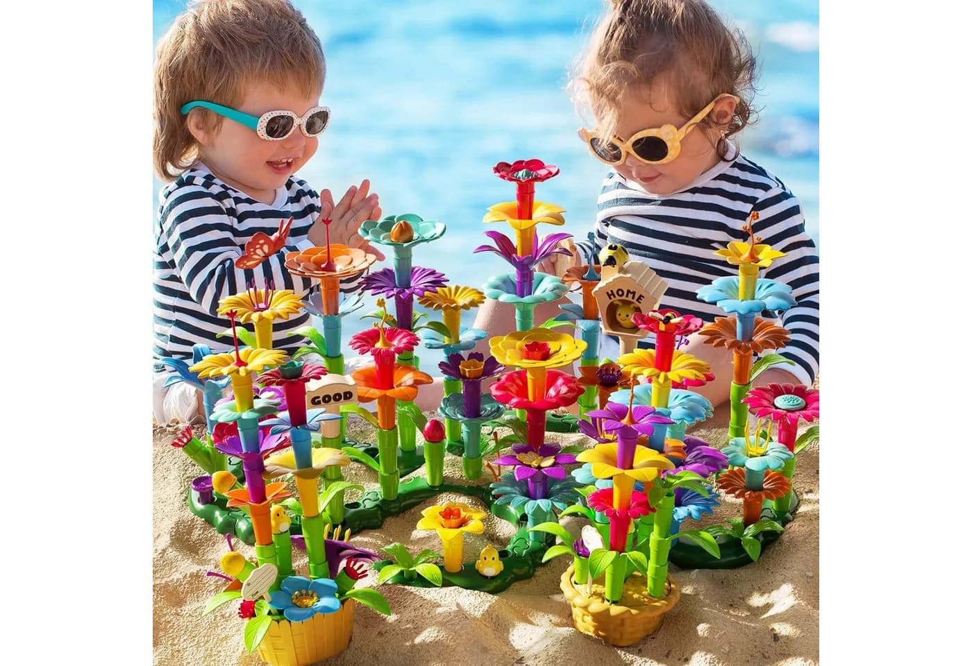 Luckice Blumengarten-Bausteinset 332-tlg. BPA-frei, Kinderspielzeug - Bild 3