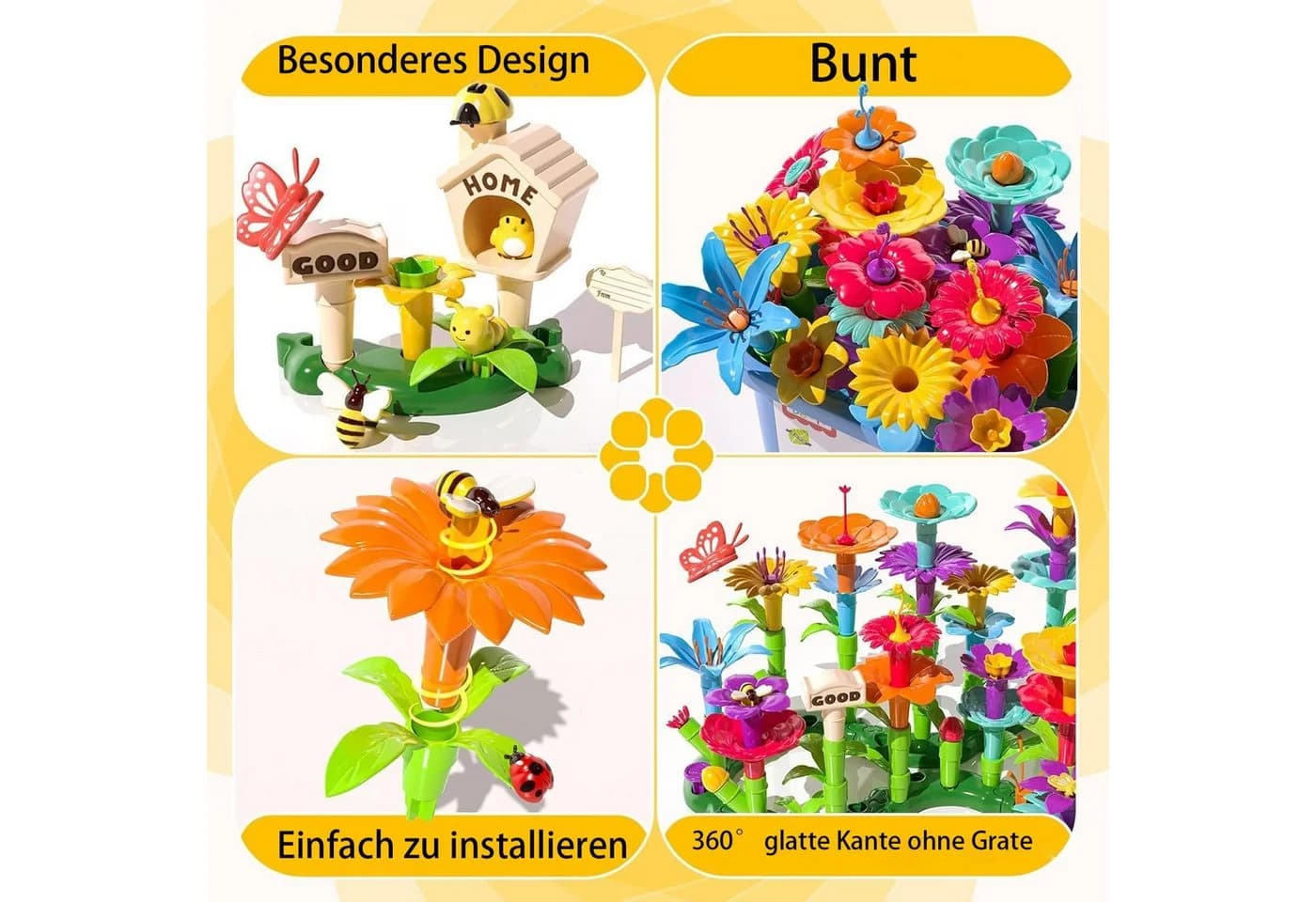 Luckice Blumengarten-Bausteinset 332-tlg. BPA-frei, Kinderspielzeug - Bild 5