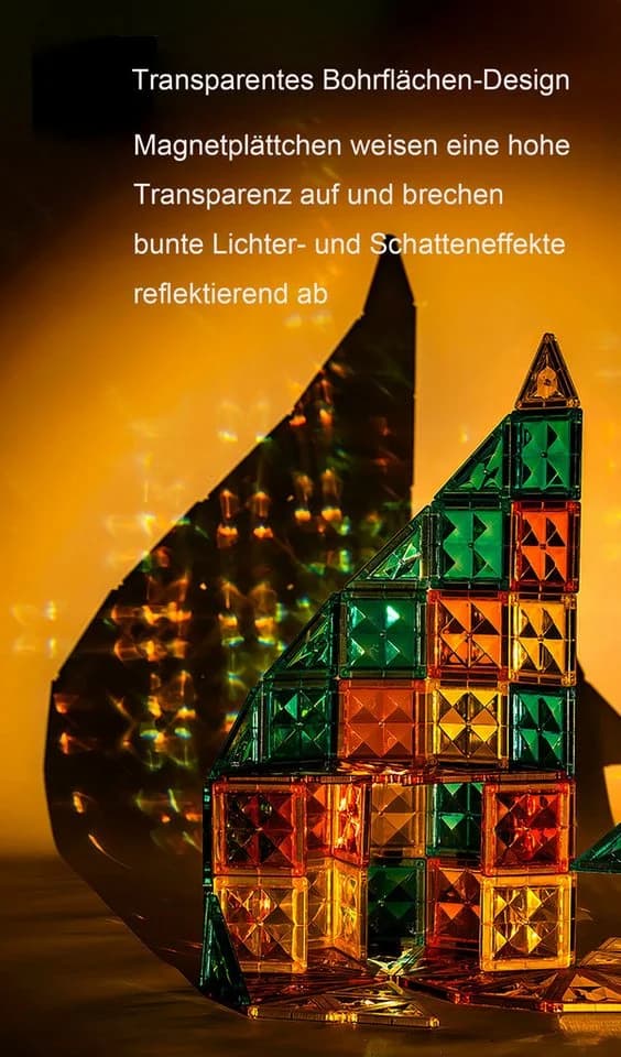 Luckice Magnetische Bausteine 78-tlg. Spielzeug Ab 6 Jahren