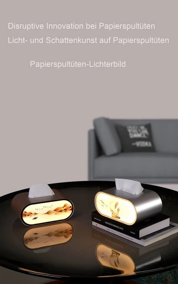 Luckice Papiertuchbox mit Nachtlicht LED dimmbar