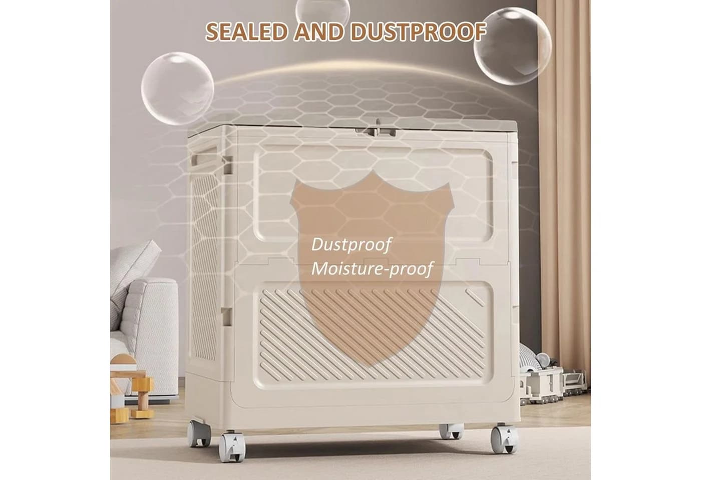 Luckice Aufbewahrungsbox mit Rädern 85L - Bild 3