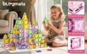 ibettertec Magnetische Bausteine 78-tlg. Transparent Bunt Bild 5