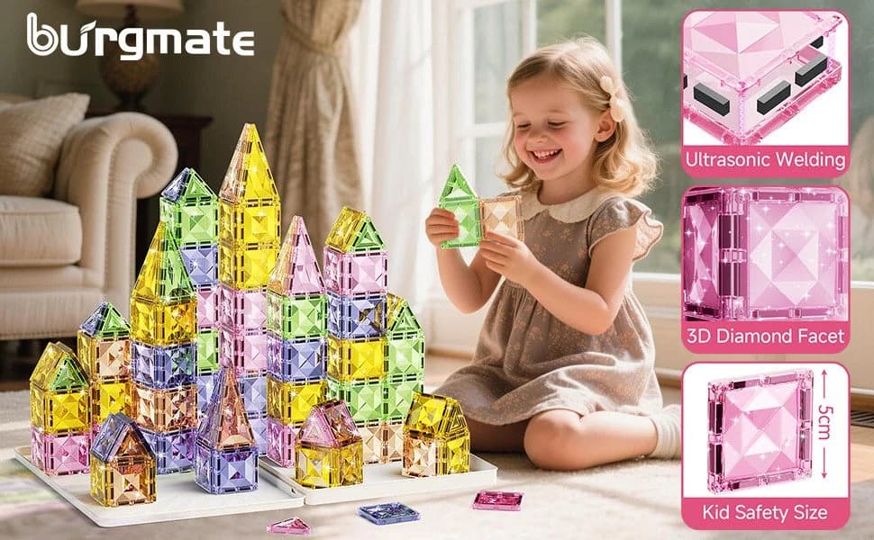 ibettertec Magnetische Bausteine 78-tlg. Transparent Bunt - Bild 5