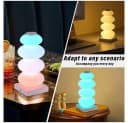 Luckice LED Nachttischlampe RGB Touch-Tischlampe Süßigkeitenkürbis-Design Bild 4