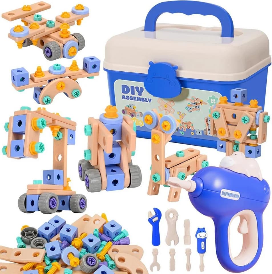 Luckice Lernspielzeug magnetische Bausteine 160-tlg. Blau - Bild 2