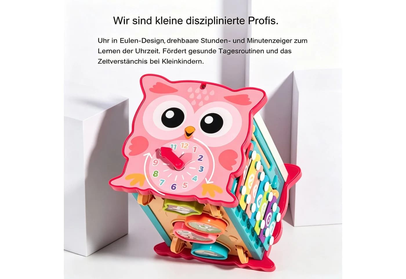 Luckice Montessori Lernspielzeug 4-in-1 Holzspielzeug ab 1 Jahr - Bild 5