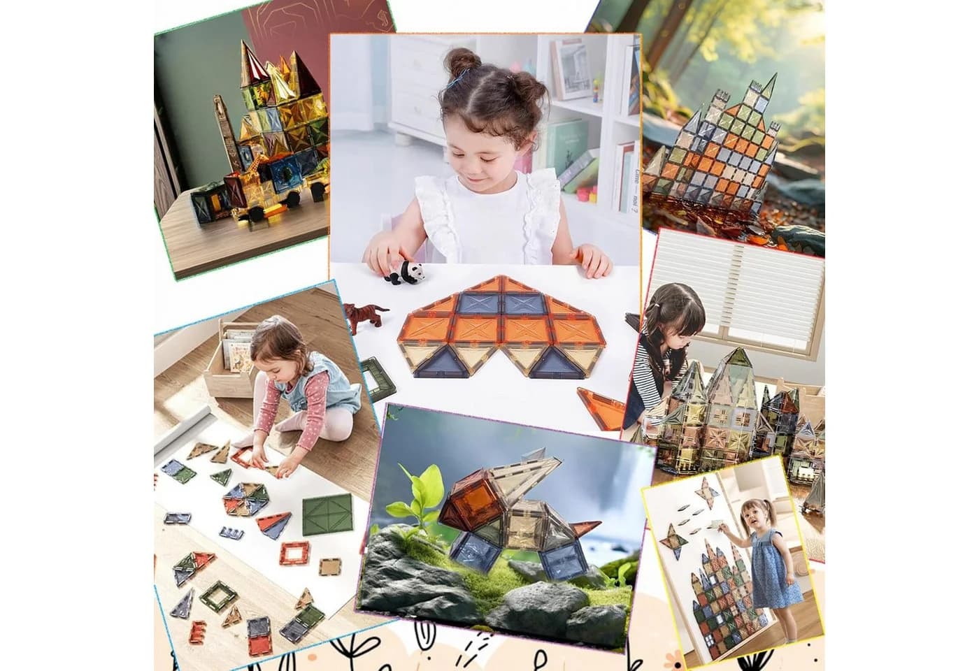 Luckice Magnetische Bausteine Set 78-tlg. Bunt STEM-Lernspielzeug - Bild 3