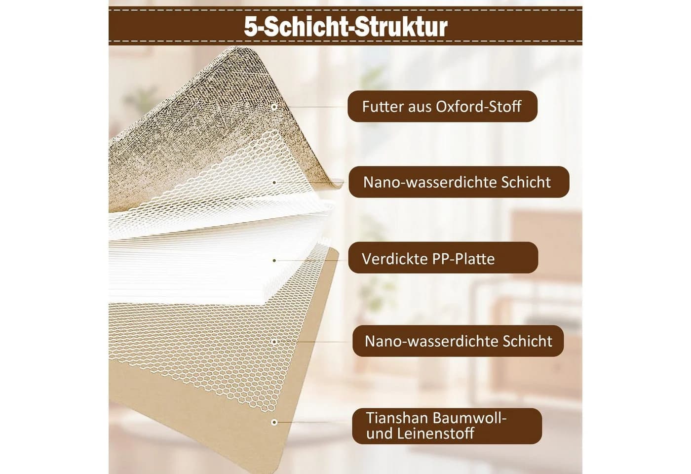 Luckice Aufbewahrungsbox Grau Faltbar mit Reißverschluss - Bild 4