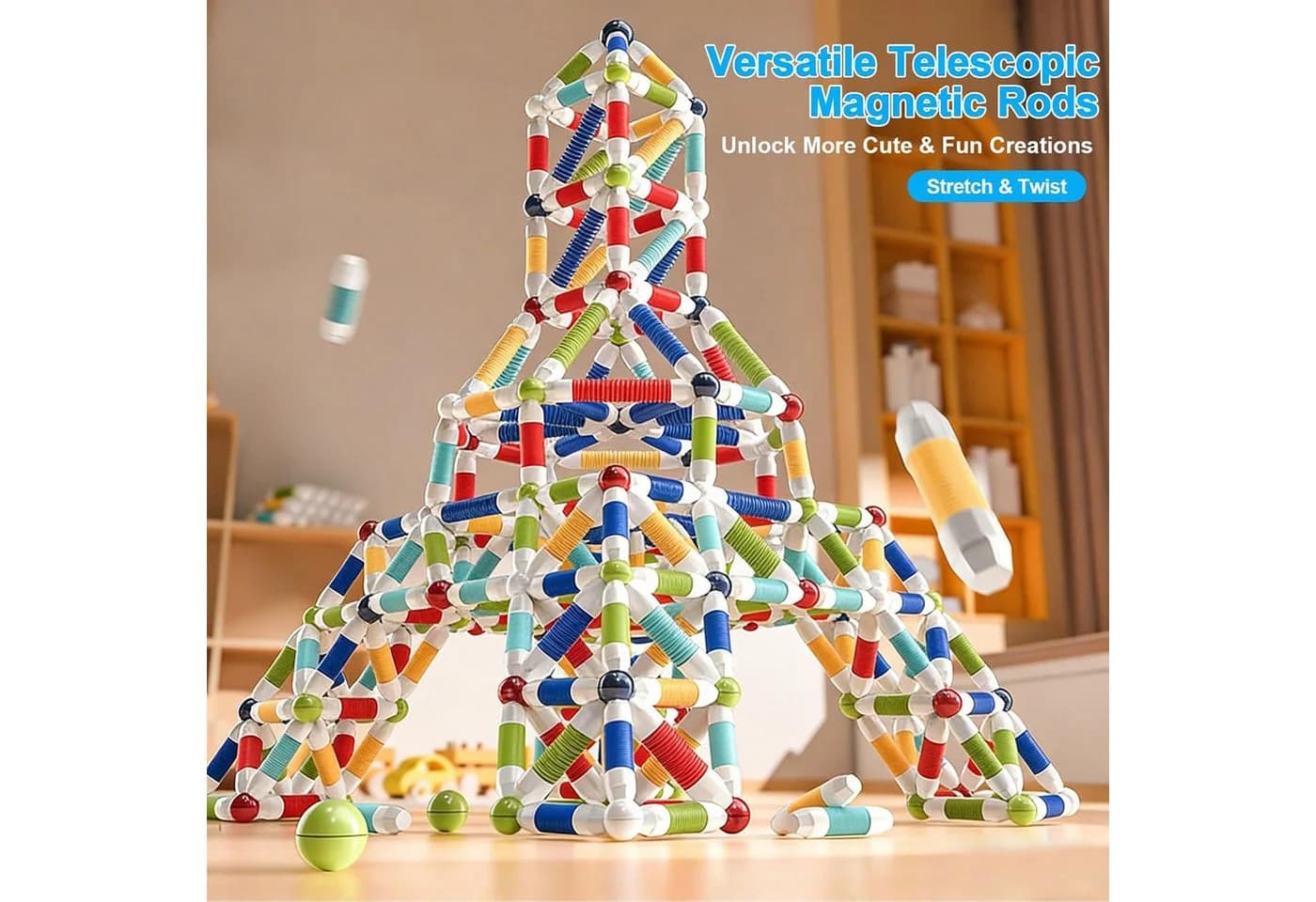 ibettertec Magnetische Bausteine 85-tlg. mit einziehbarem Design & Box - Bild 4