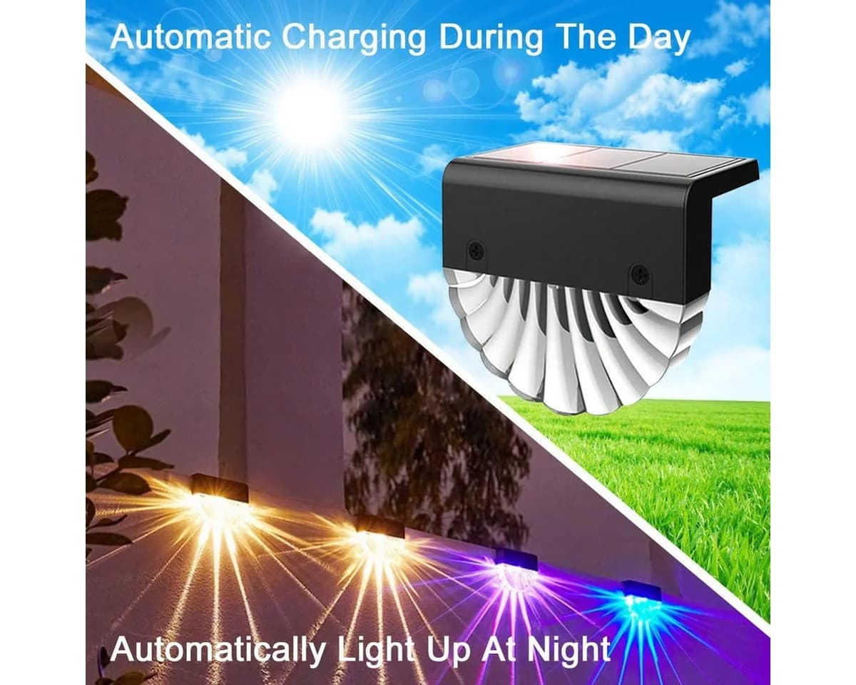 Luckice Solarleuchte Außen 2er Set Schwarz Acryl IP65 - Bild 3