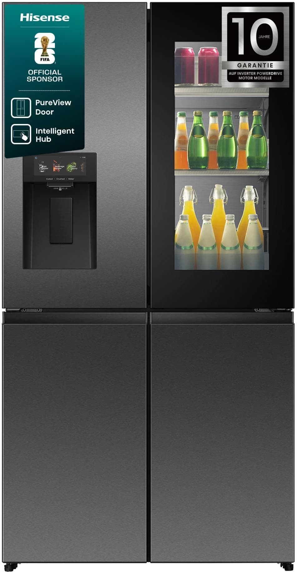Hisense Multi Door Kühlschrank RQ600P7SKE 615L schwarz inox