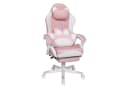 Puluomis Gaming-Stuhl Bürostuhl Ergonomisch Rosa-Weiß mit Katzenmotiv Bild 2