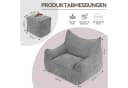 Puluomis XXL Sitzsack mit Fußhocker Grau Bild 4