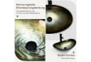 Puluomis Aufsatzwaschbecken Set mit Wasserhahn Oval Glas Gold/Schwarz Bild 3