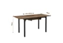 Puluomis Esstisch ausziehbar 110-149 cm schwarzbraun mit Stauraum Bild 5