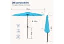 Puluomis Sonnenschirm Neigbar Grau/Beige 290x290 cm Bild 5