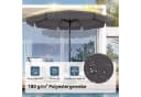 Puluomis Sonnenschirm Grau Neigbar mit Kurbel UPF 30+ Bild 1