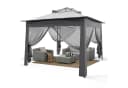 Puluomis Faltpavillon 3x3m Faltbar mit Moskitonetz Bild 2