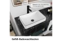 Puluomis Aufsatzwaschbecken Set mit Wasserhahn Keramik Weiß/Schwarz Bild 1