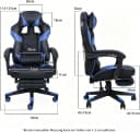 Puluomis Gaming-Stuhl mit Fußstütze Blau Bild 4