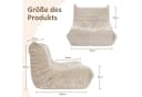 Puluomis Sitzsack XXL Beige 30D Neuschwamm-Füllung Bild 5