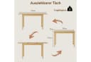 Puluomis Esstisch ausziehbar Massivholz Beige mit Stauraum Bild 3