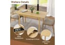 Puluomis Esstisch ausziehbar Massivholz Beige mit Stauraum Bild 5