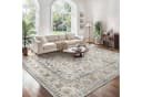 GENIMO Teppich Wohnzimmer Boho Kurzflor waschbar rutschfest 60x90cm orange Bild 1