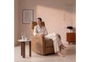 CHITA Elektrischer Relaxsessel Echtleder Braun 270° drehbar Bild 1