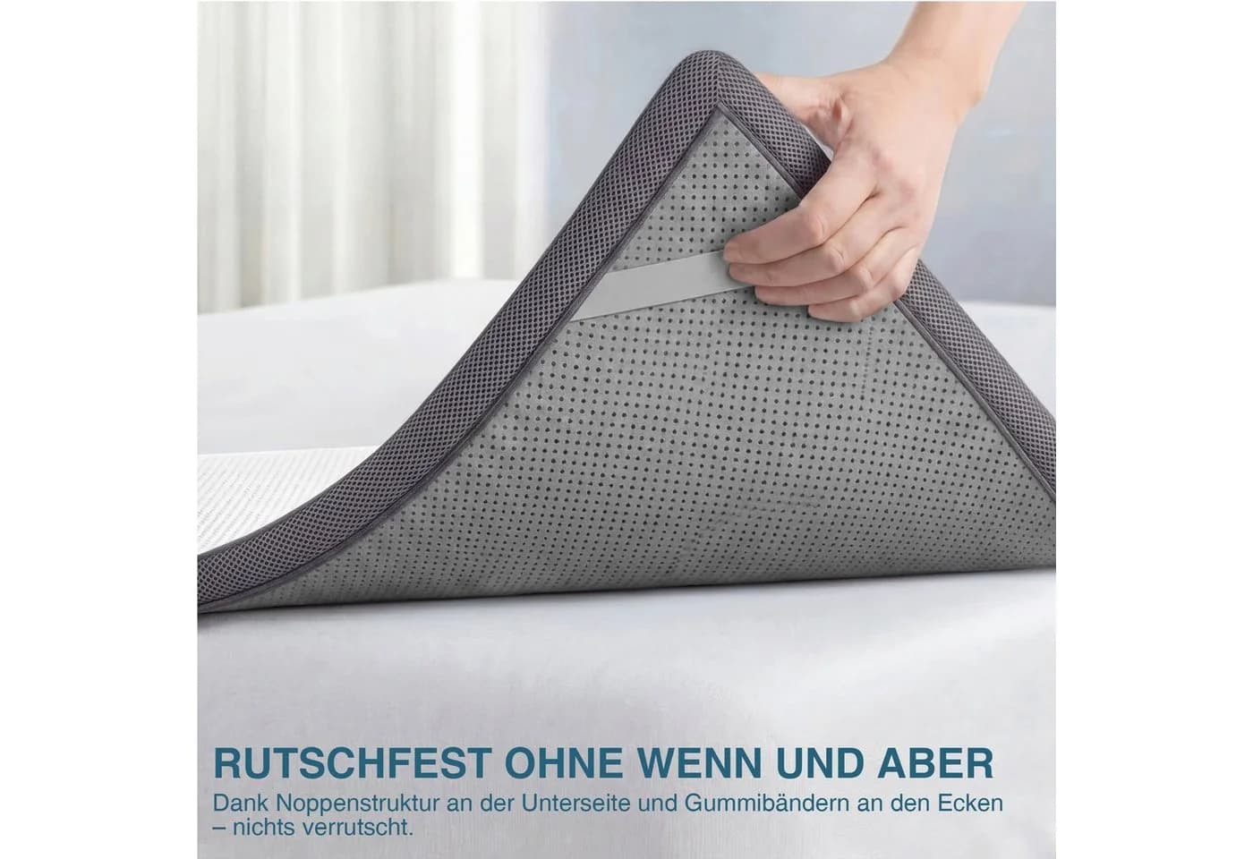 CHITA Topper 7 cm Doppelseitig Gel-Memory-Schaum Weiß - Bild 5