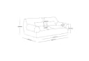 CHITA 2-Sitzer Sofa Beige mit Kissen & Decke, Chenille, Vakuum-Kompression Bild 1