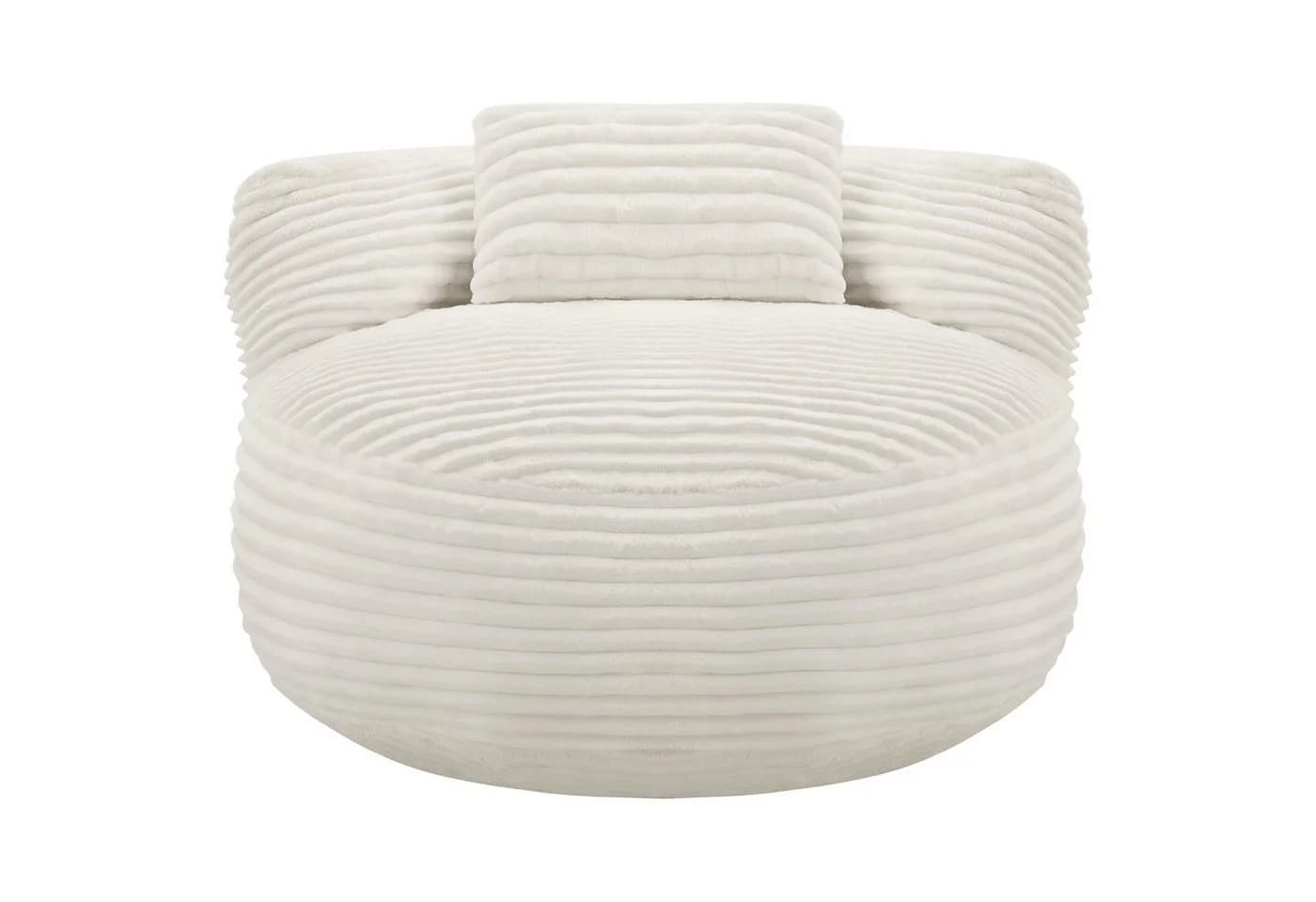 CHITA Sitzsack mit Kissen & Decke Chenille Weiß Gaming Lounge Chair - Bild 4