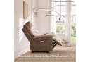 CHITA Elektrischer Relaxsessel Wall-Hugger Kunstleder Braun Bild 4