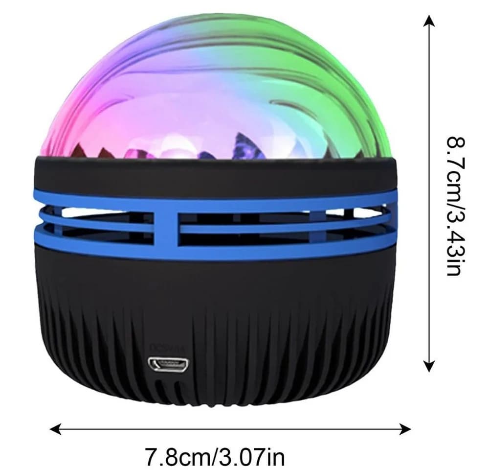 PRIISF Projektionslampe LED Nordlicht Projektor Sternenhimmel Aurora Wasserwellen Nachtlicht - Bild 3