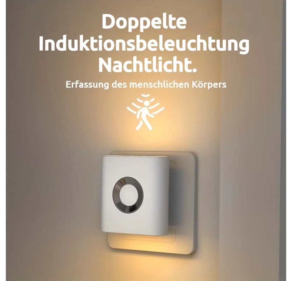 PRIISF LED Steckdosenleuchte Nachtlicht Warmweiß mit Bewegungsmelder - Bild 5
