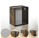 PRIISF Papierkorb Retro Metallgitter Massivholz 17L Braun Bild 2