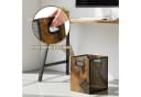 PRIISF Papierkorb Retro Metallgitter Massivholz 17L Braun Bild 4