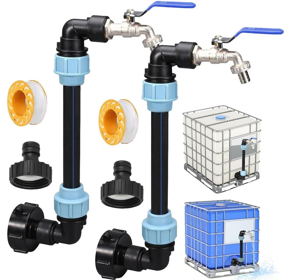 PRIISF Regentonne IBC Regenwassertank Adapter Messing - Bild 2