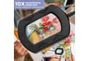 QUBEBU LED Leselampe Stehlampe mit 10 Dioptrien Lupe, 3-in-1 Schreibtischlampe, 10X Lupe mit Licht, LED fest integriert, LED Beleuchtete Lupe mit 5 Farbmodi und Stufenloser Dimmbarkeit, Klemmlampe mit Base und Schwenkarm, Stehleuchte, für Bastler Lesehilfe Bild 3