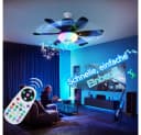 QUBEBU Deckenventilator RGB Deckenleuchte mit Beleuchtung, Bluetooth Lautsprecher, Timer, 6 Flügel Bild 3