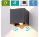 VIVIHEYDAY LED Wandleuchte mit Bewegungsmelder Schwarz IP65 Bild 2