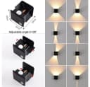 VIVIHEYDAY LED Wandleuchte mit Bewegungsmelder Schwarz IP65 Bild 3