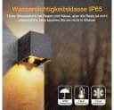 VIVIHEYDAY LED Wandleuchte mit Bewegungsmelder Schwarz IP65 Bild 5