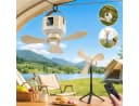 Lapalife Deckenventilator Akku Tragbar mit Licht Gelb Bild 2