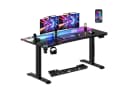 HOMALL Höhenverstellbarer Gamingtisch mit RGB-LED-Beleuchtung Schwarz Bild 2