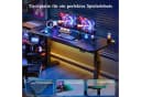 HOMALL Höhenverstellbarer Gamingtisch mit RGB-LED-Beleuchtung Schwarz Bild 5